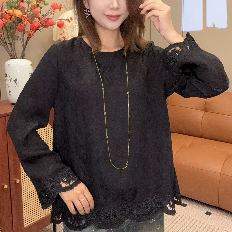 【锦轩阁】新中式国风女装圆领秋季新款时尚宽松显瘦上衣920-3