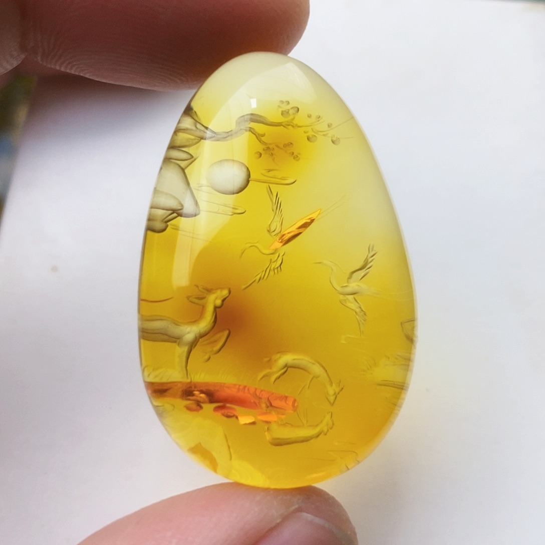 【闪购商品】琥珀（花珀）吊坠(不含链)未镶嵌