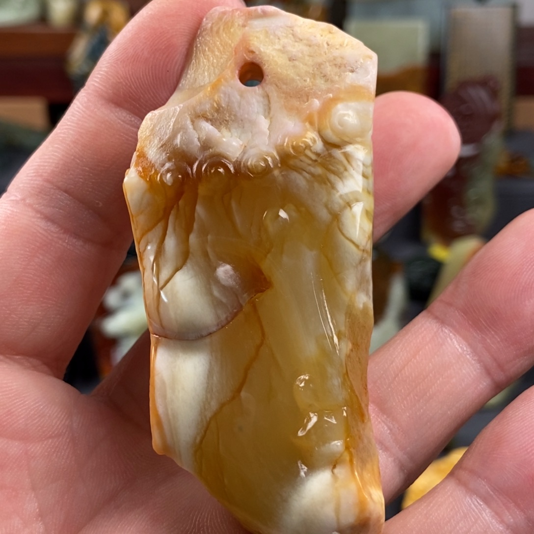 岫玉未镶嵌手把件