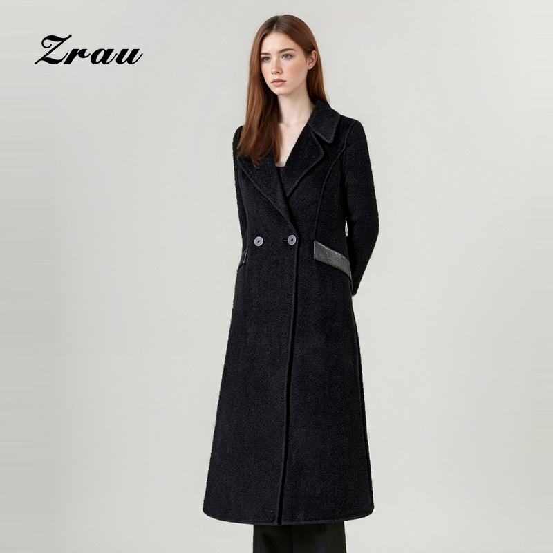 ZRAU气质大方百搭毛呢中长外套91080241231