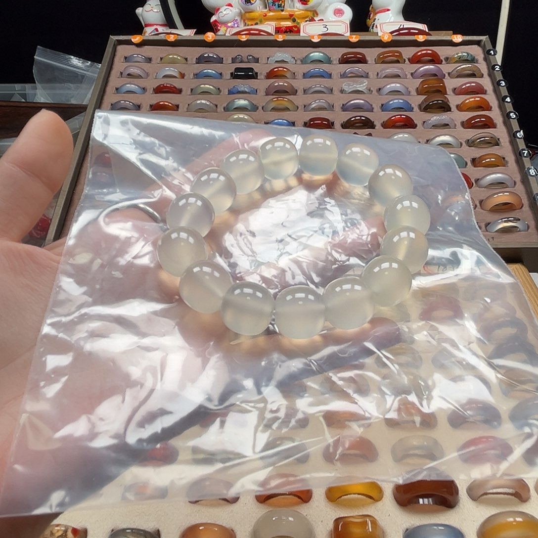 暮***归玛瑙/玉髓未镶嵌戒指