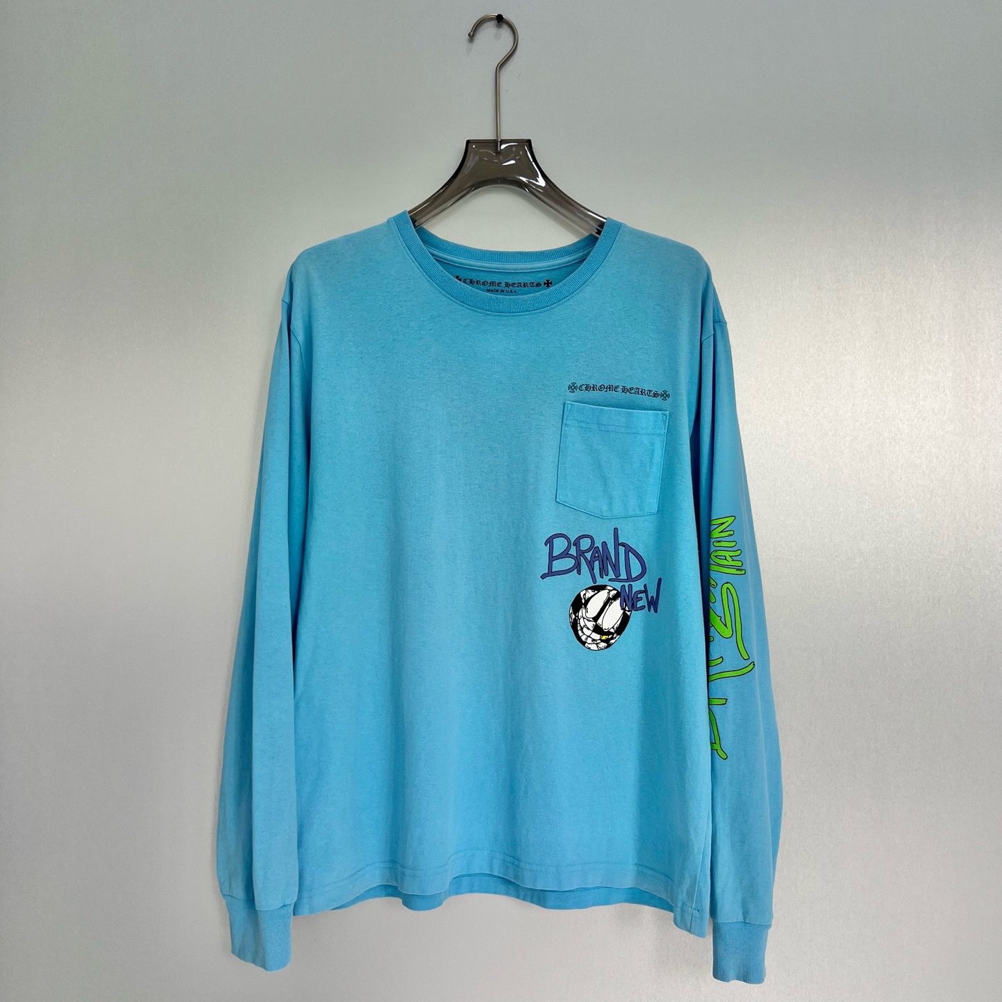 99新 Chrome Hearts/克罗心 天蓝色Matty boy系列长袖/XL码（北京）