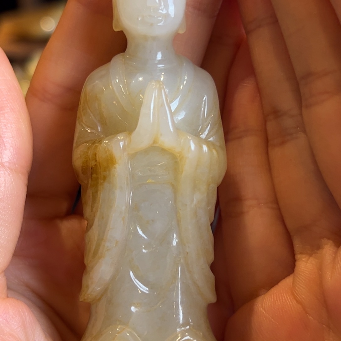 和田玉未镶嵌挂件人*