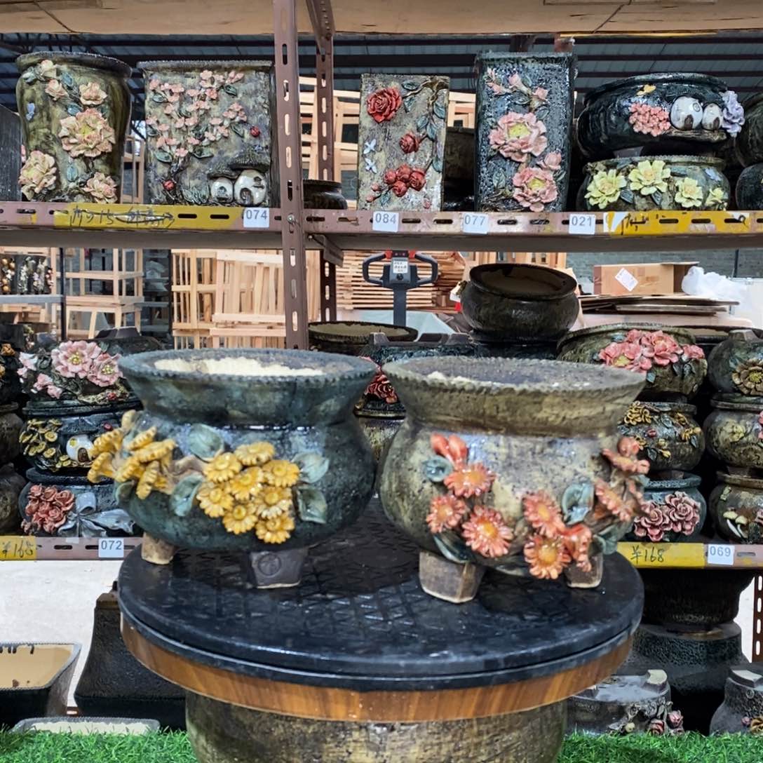 红陶青藤花器多肉花盆