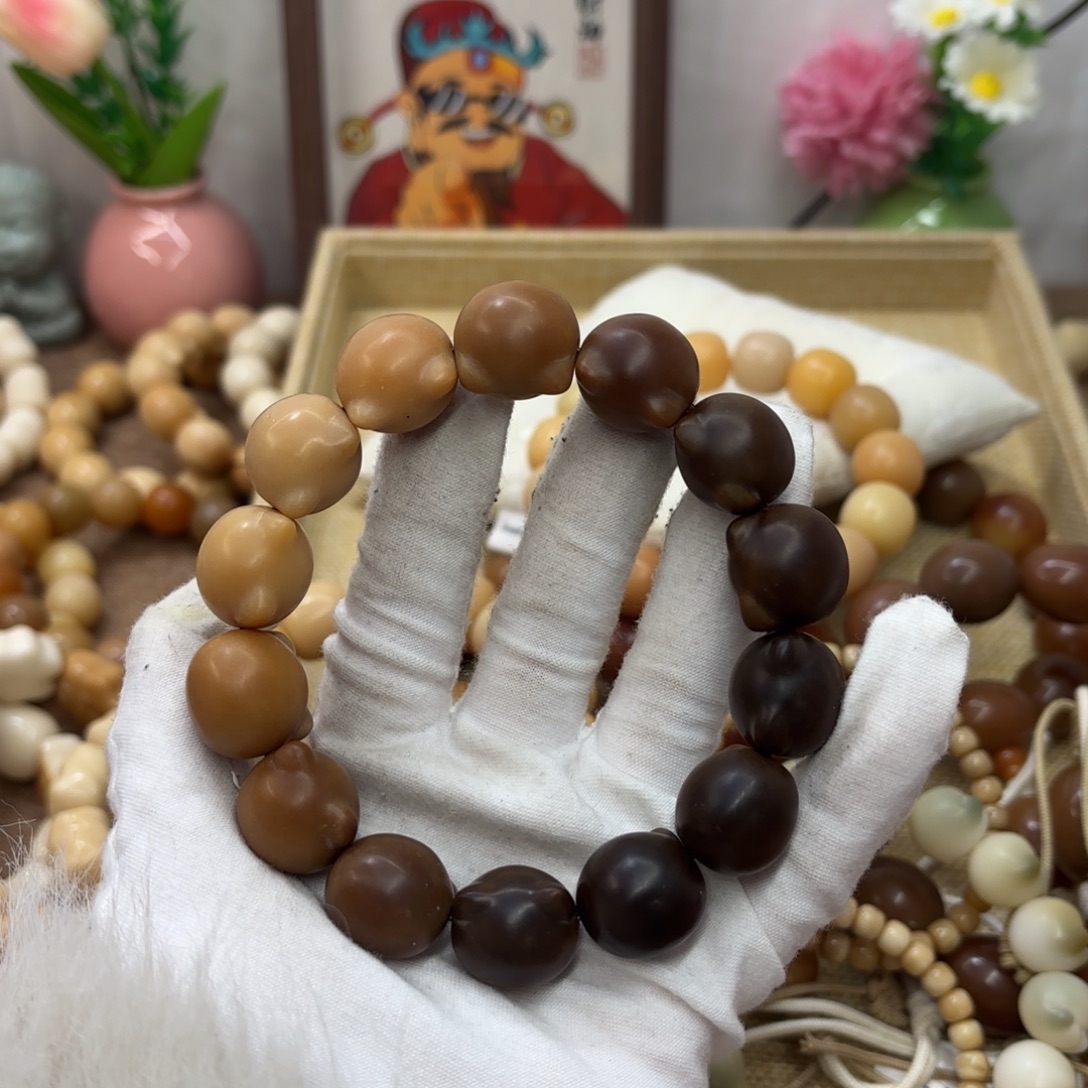 菩提根/象牙果吊坠18干磨瑕疵落地果猫头163