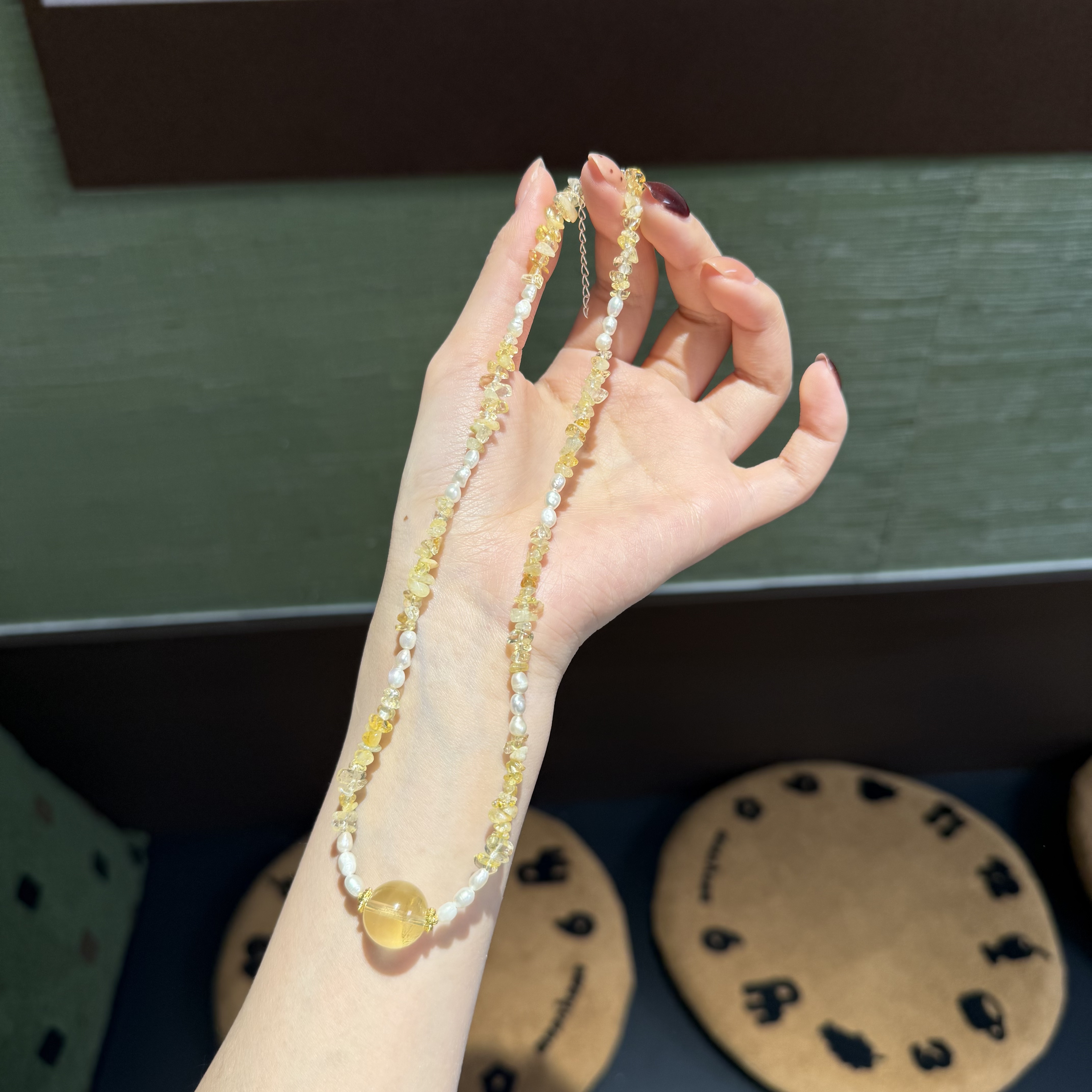 *秋阳串珠*天然黄水珍珠项链 多样性发其一