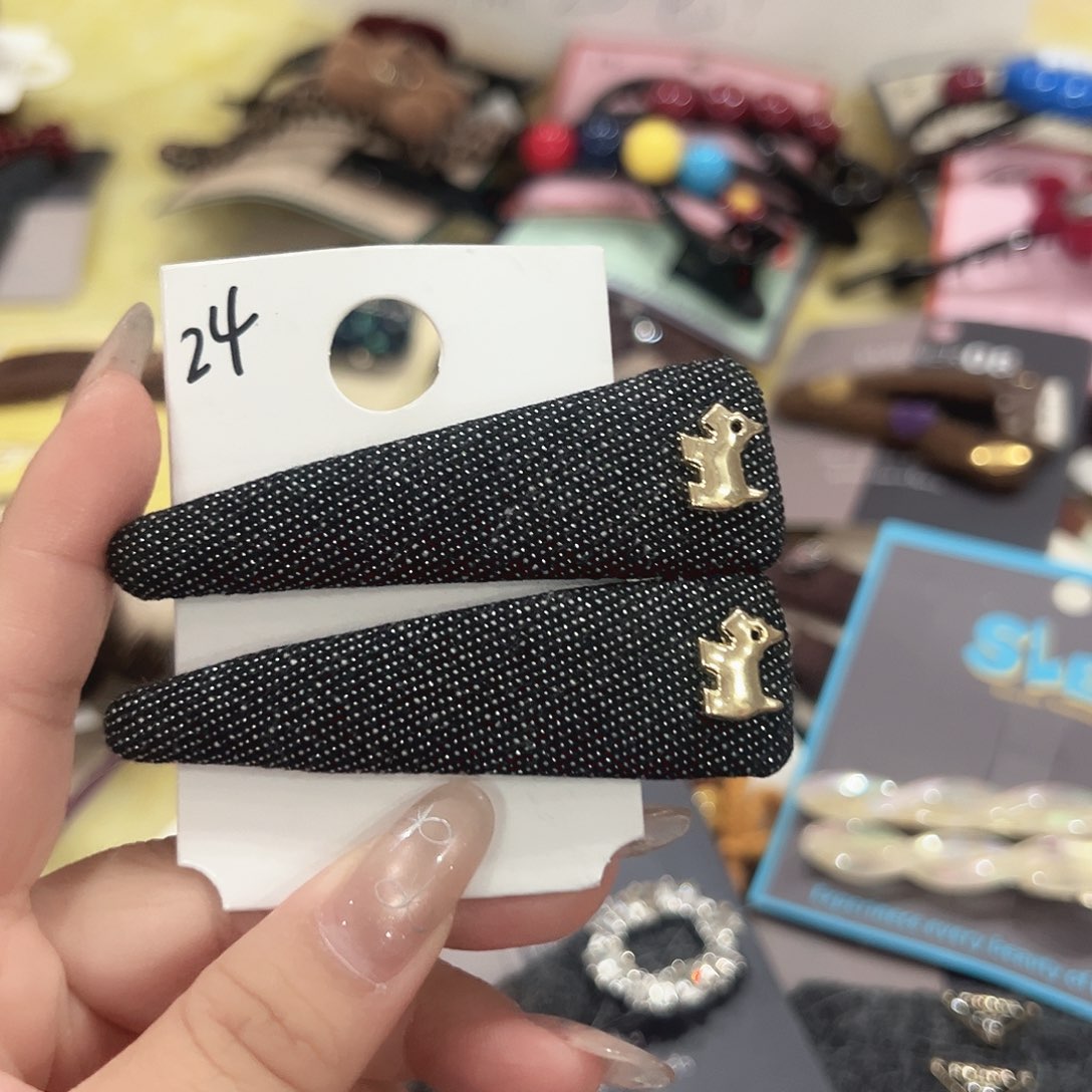 非金属细闪小狗掰掰一对