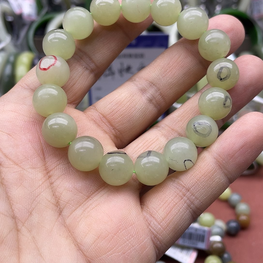 和田玉未镶嵌手链卡12