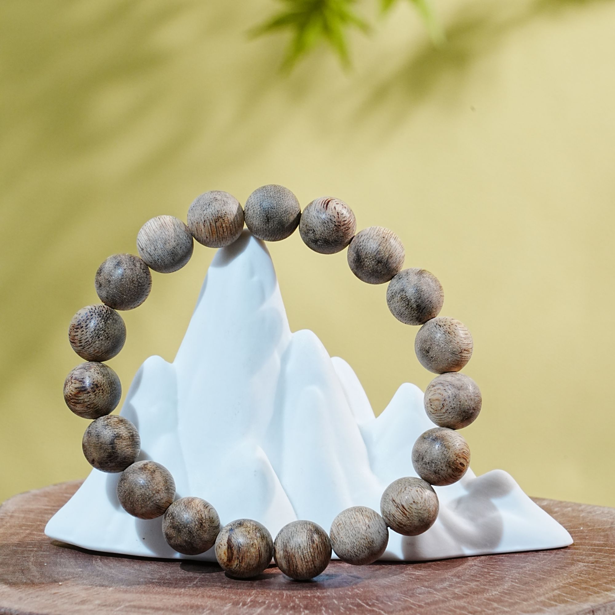 "【收藏级】柬埔寨虎斑奇楠单圈沉香手串1.1cm 11.1g T251008069 A