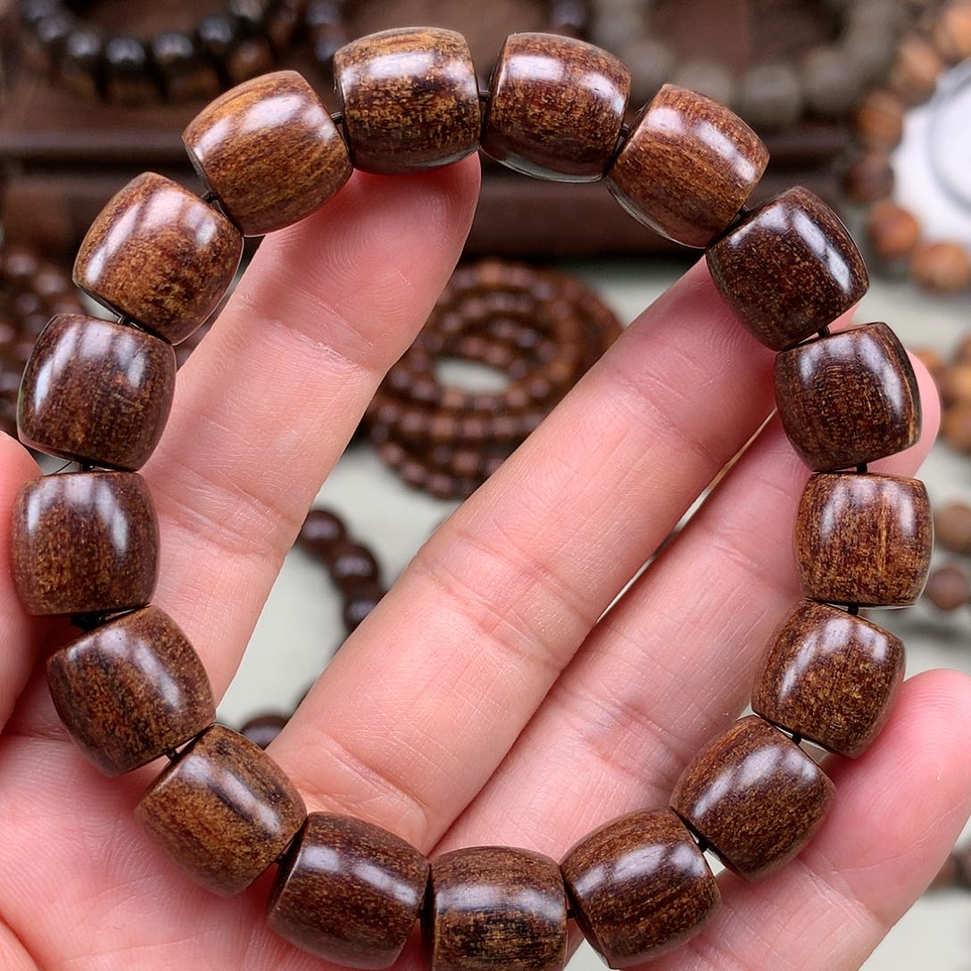 【闪购商品】贡木其他巴贡暗月火焰纹12*11桶珠