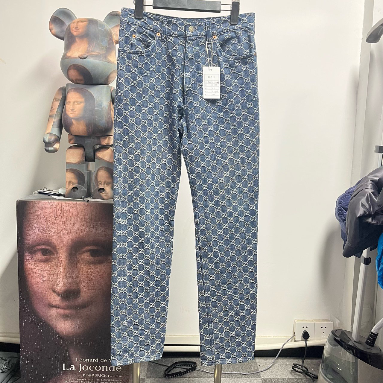 99新Gucci古驰满印皮牌牛仔裤尺码：30