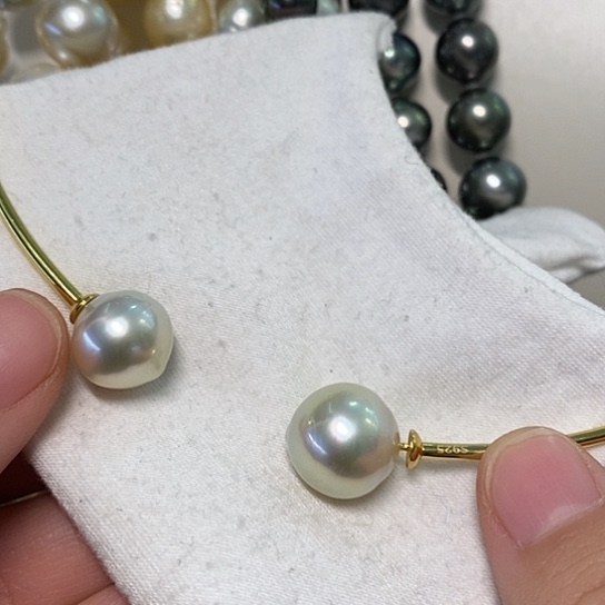 海水珍珠颈饰银S925镶嵌12.5-14.