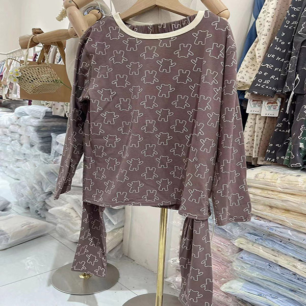 时尚休闲风多色花系儿童套装秋衣秋裤男女宝宝同款长袖