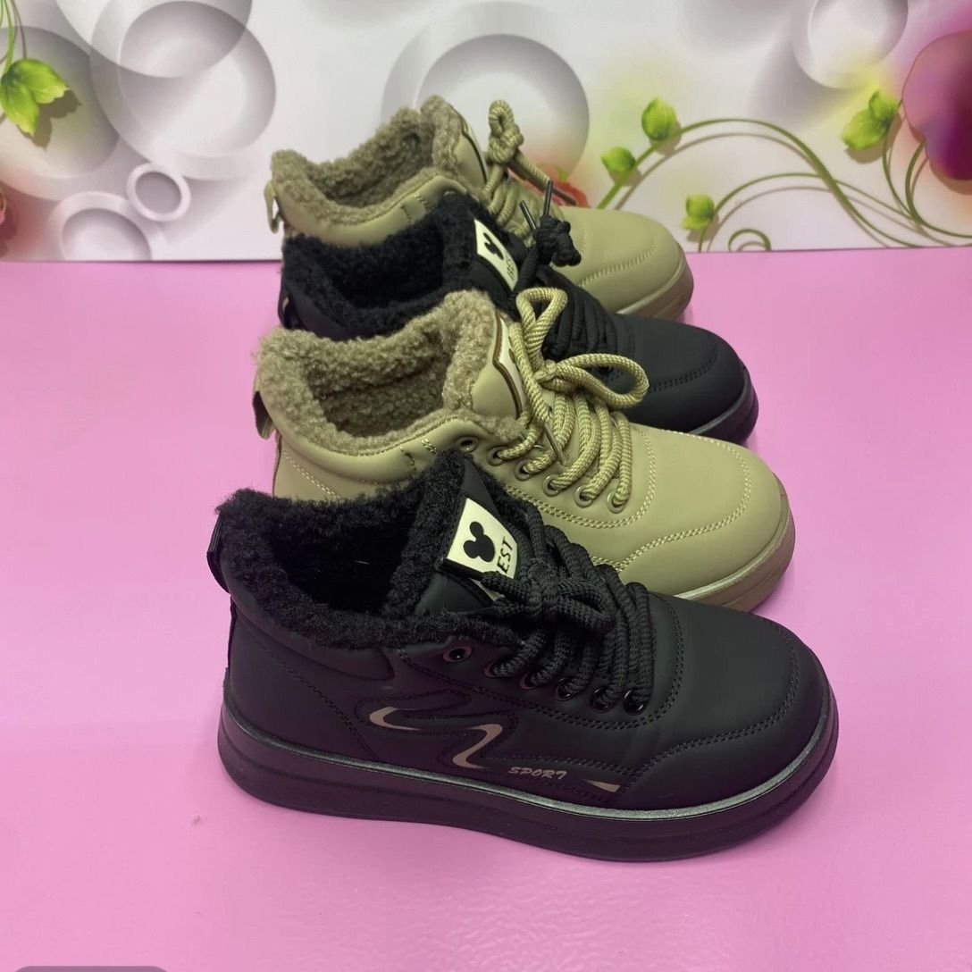 加绒高帮棉鞋女厚底2025冬季新款加厚保暖防滑百搭韩版雪地棉靴女