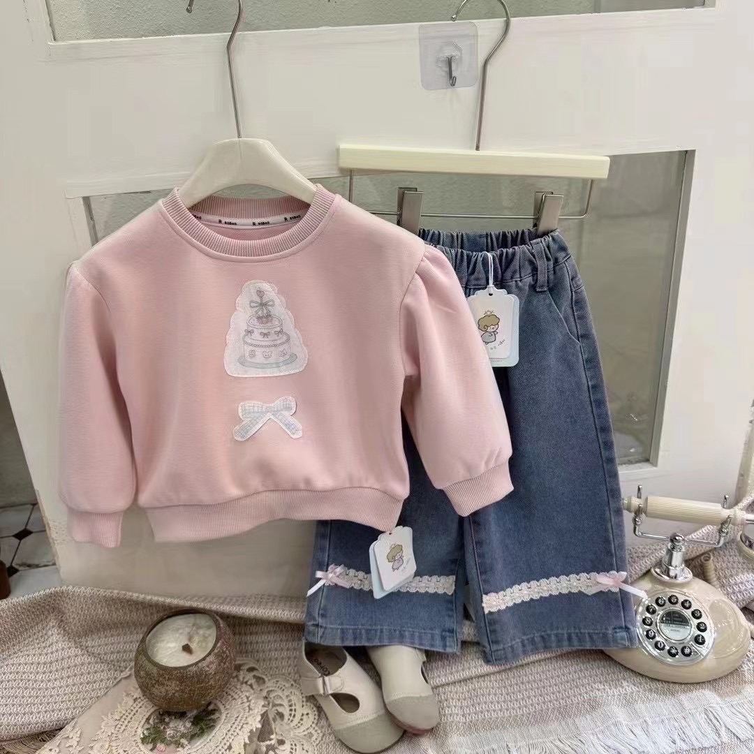 女童韩版甜系可爱卡通百搭卫衣2875