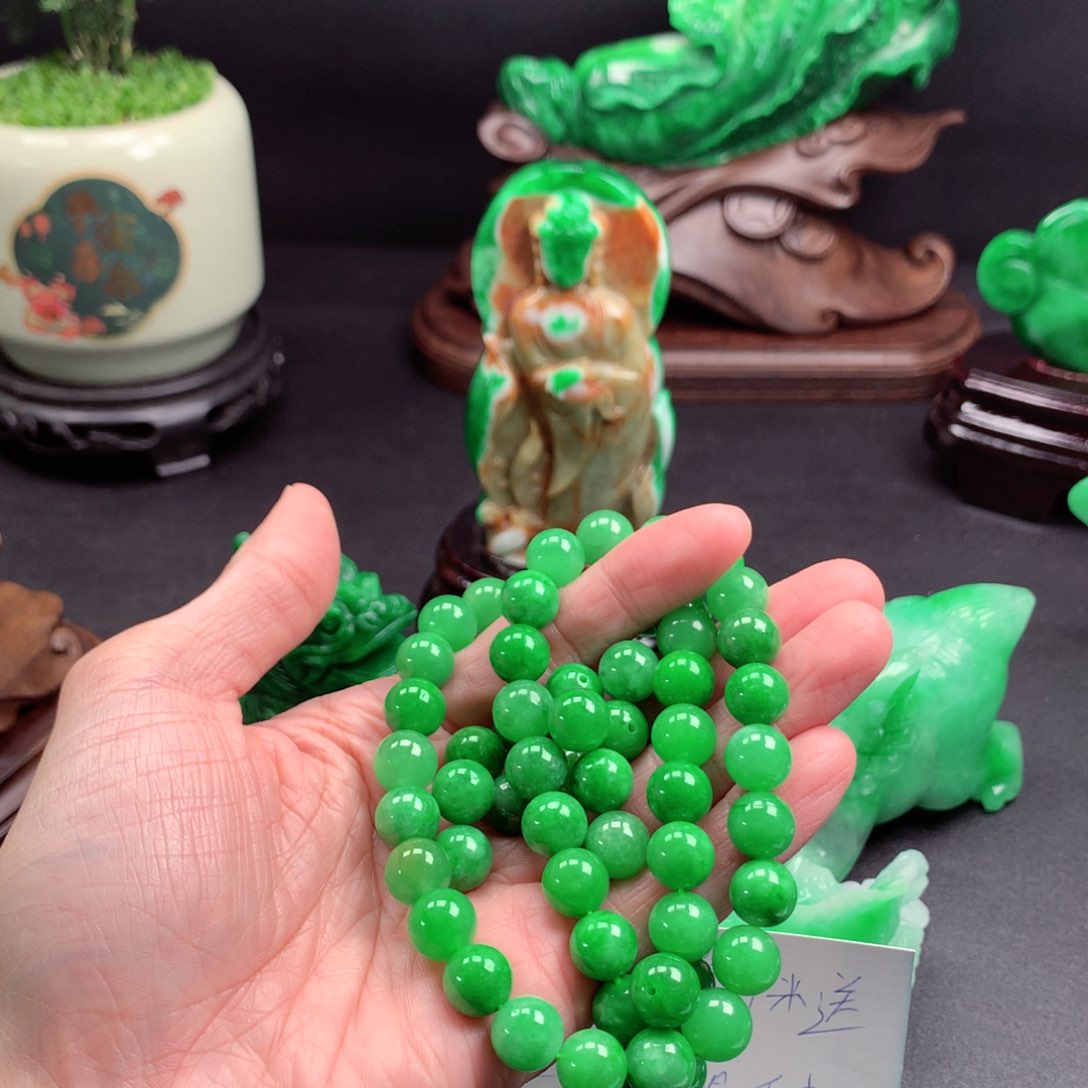 翡翠裸石缅甸翡翠珠子多样性发其一