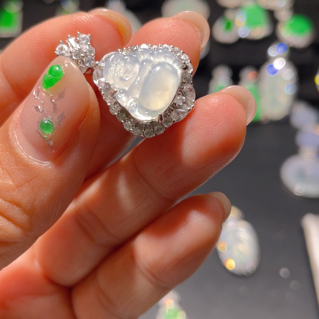 翡翠颈饰银S925镶嵌精品