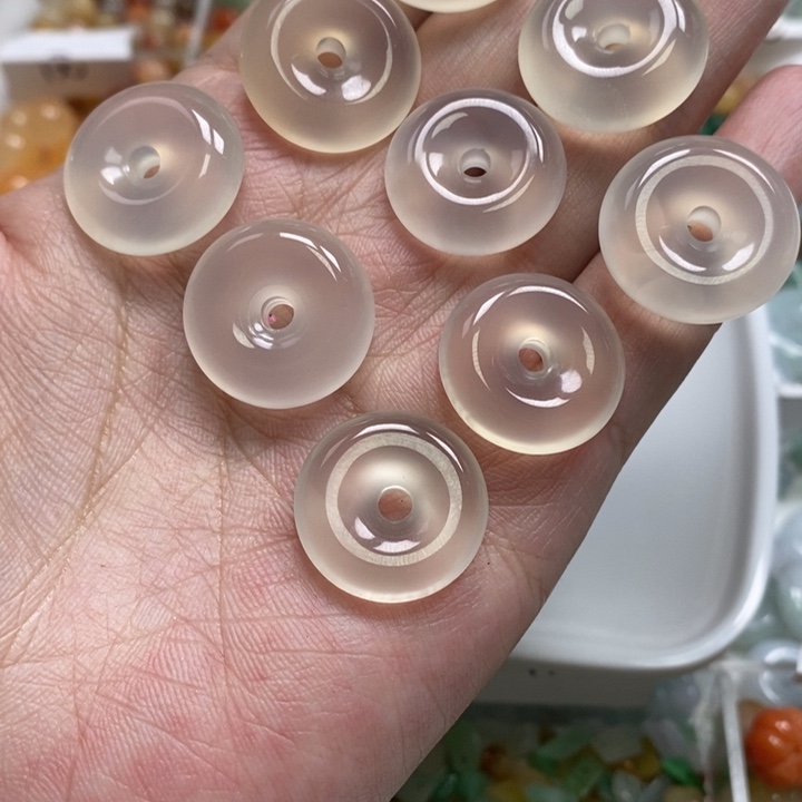 未镶嵌吊坠(不含链)玛瑙/玉髓卡20平安扣5个
