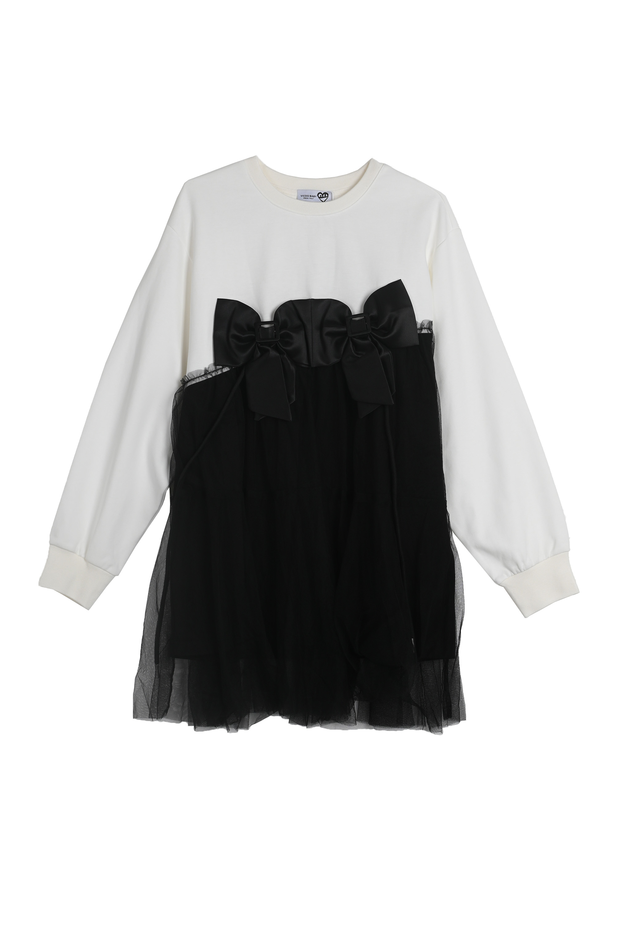 2025秋冬圆领网纱拼接大码卫衣裙#CVC20044