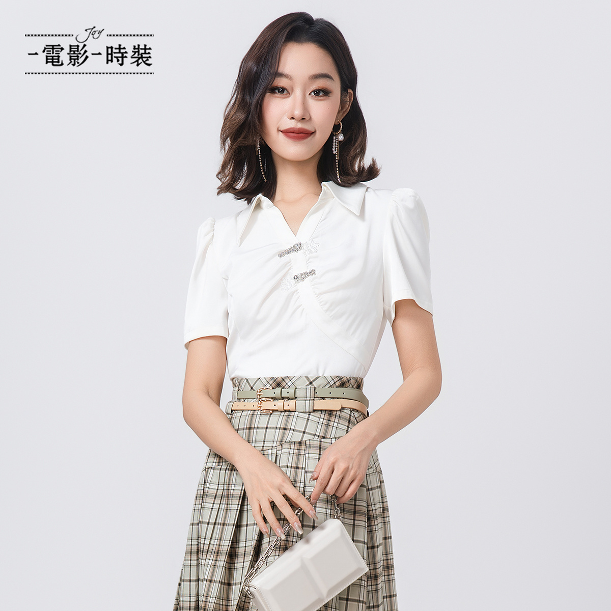 【九月专属】一电影一时装新中式短袖梭织衫上衣气质百搭FFLS122311