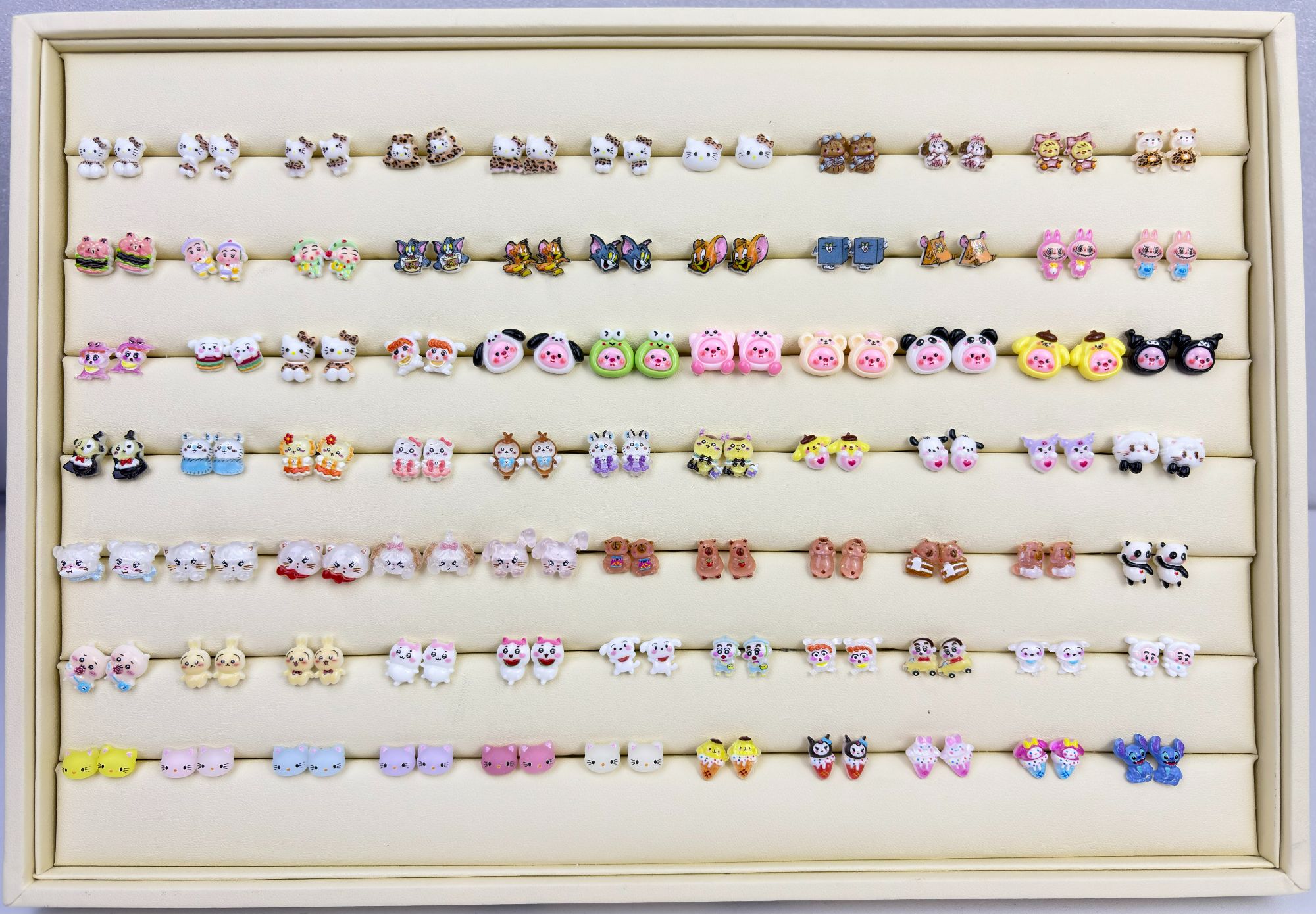 合金树脂耳饰 可爱时尚小众设计感高级百搭耳饰少女甜美精美清新