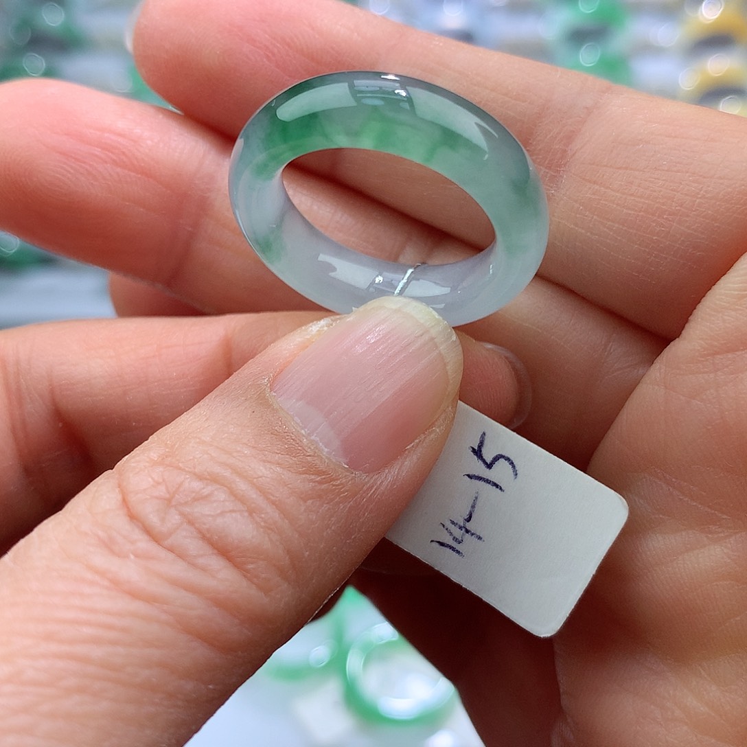 翡翠戒指未镶嵌14-15号