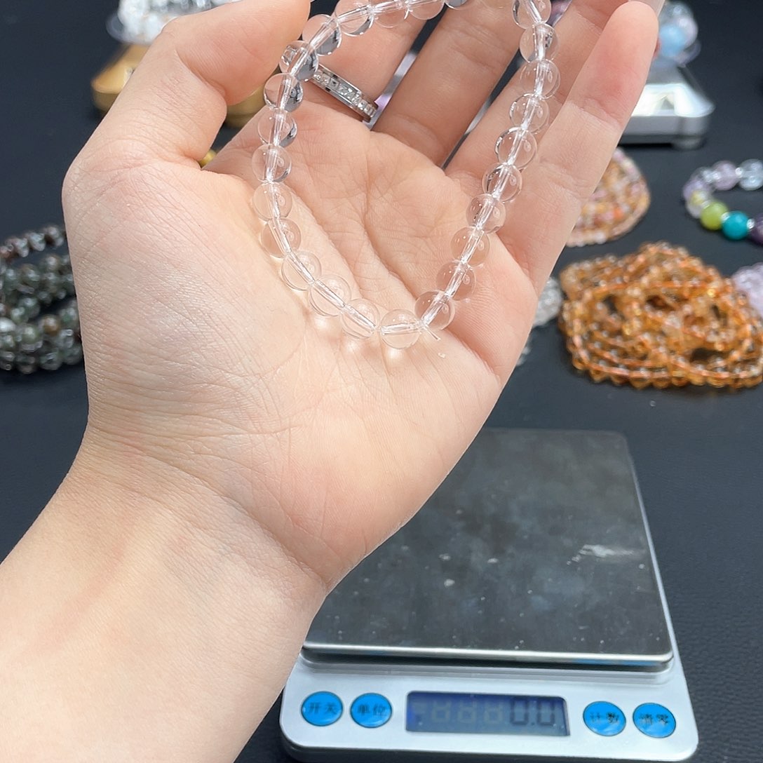 水晶手链未镶嵌白水晶