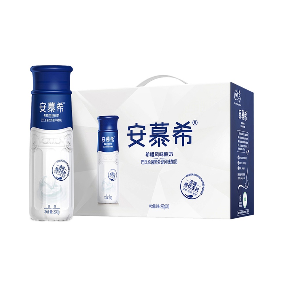 【川渝次日达】3月产安慕希高端原味酸奶230g*10瓶 整箱装希腊风味酸奶