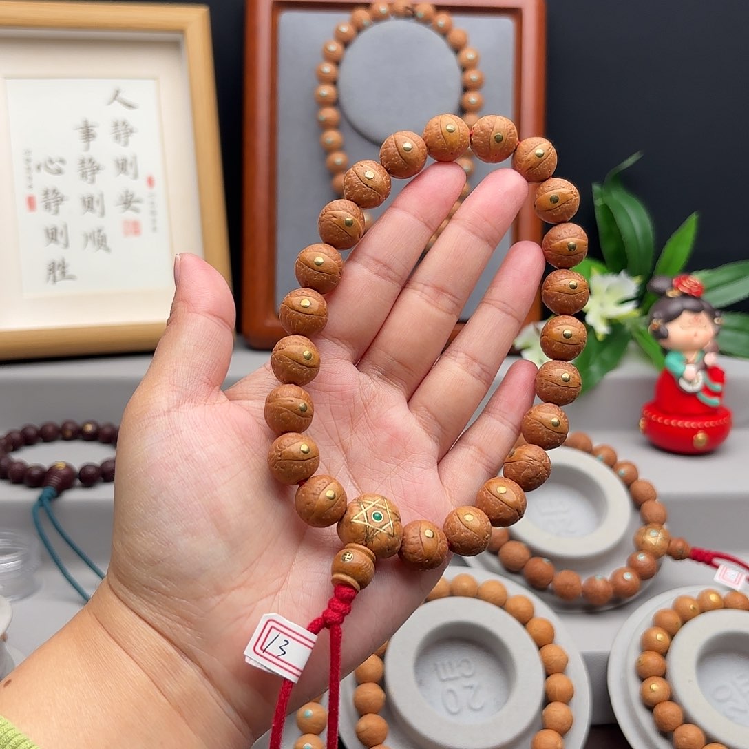 手串凤眼菩提13左右镶嵌手串