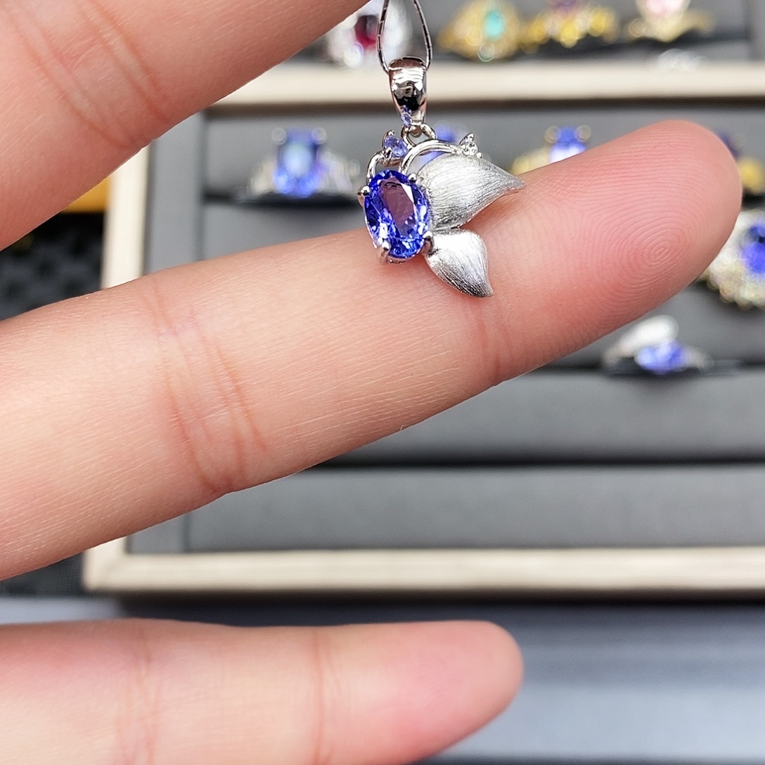 坦桑石吊坠(赠链)银S925镶嵌