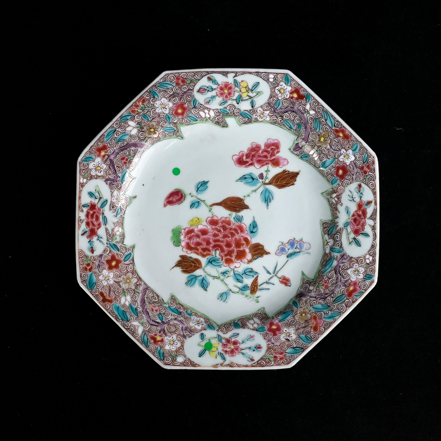 清雍正 粉彩开窗花卉盘-M25L8008736