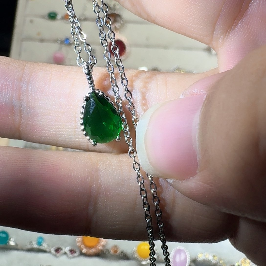 芙蓉石戒指银S925镶嵌