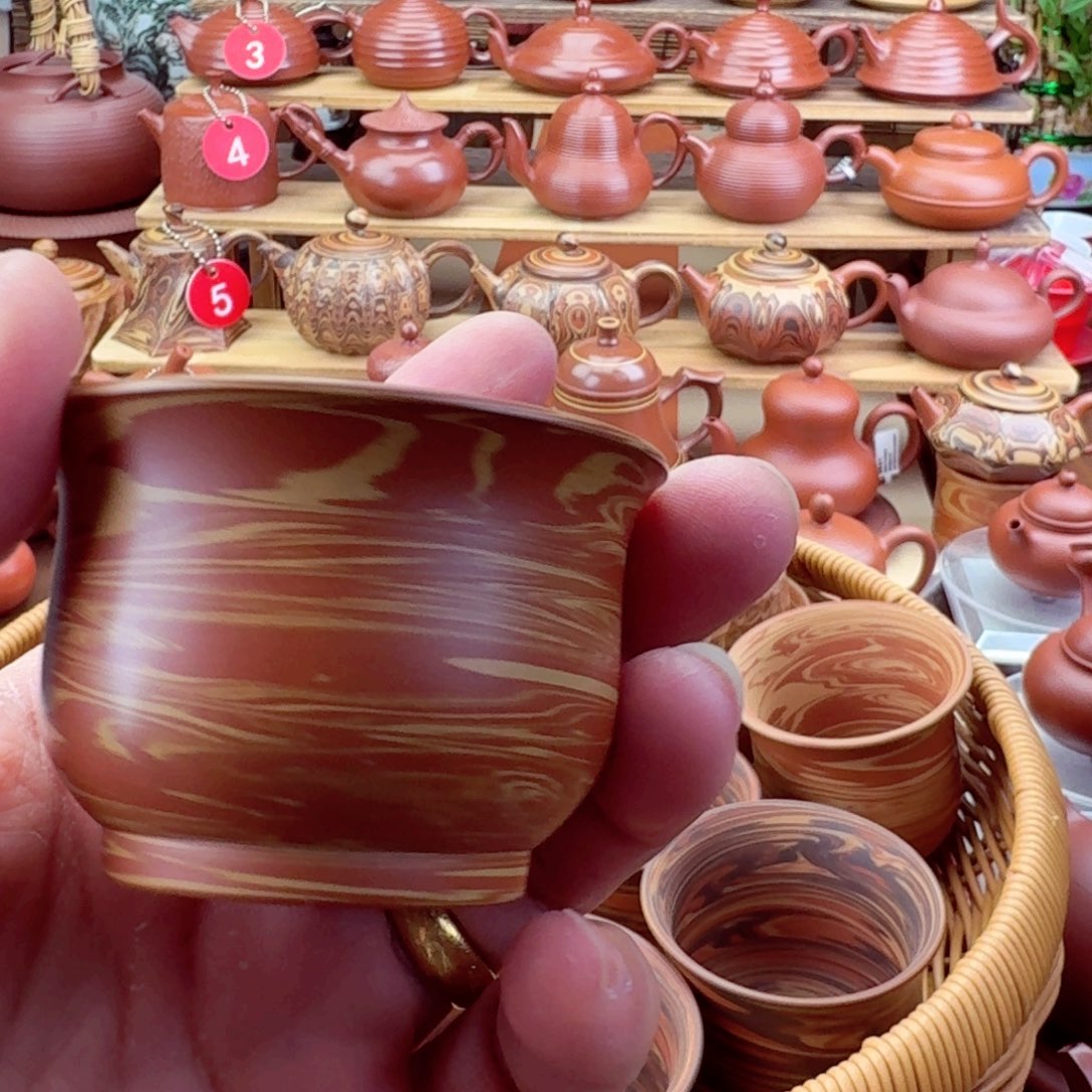 鱼***尖茶壶紫砂55 C c手拉搅泥2色