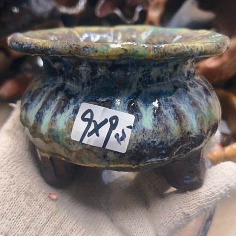红陶粗陶花盆手工