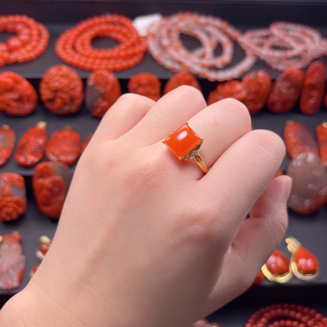 南红玛瑙南红银S925镶嵌