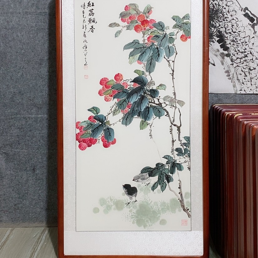 【闪购商品】国画书画作品带框125×65厘米