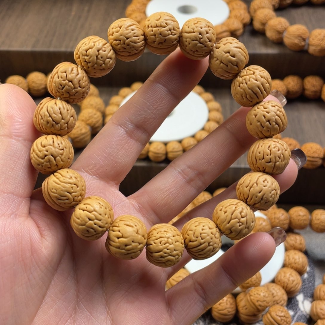 桃核手串阿*-肉纹元宝