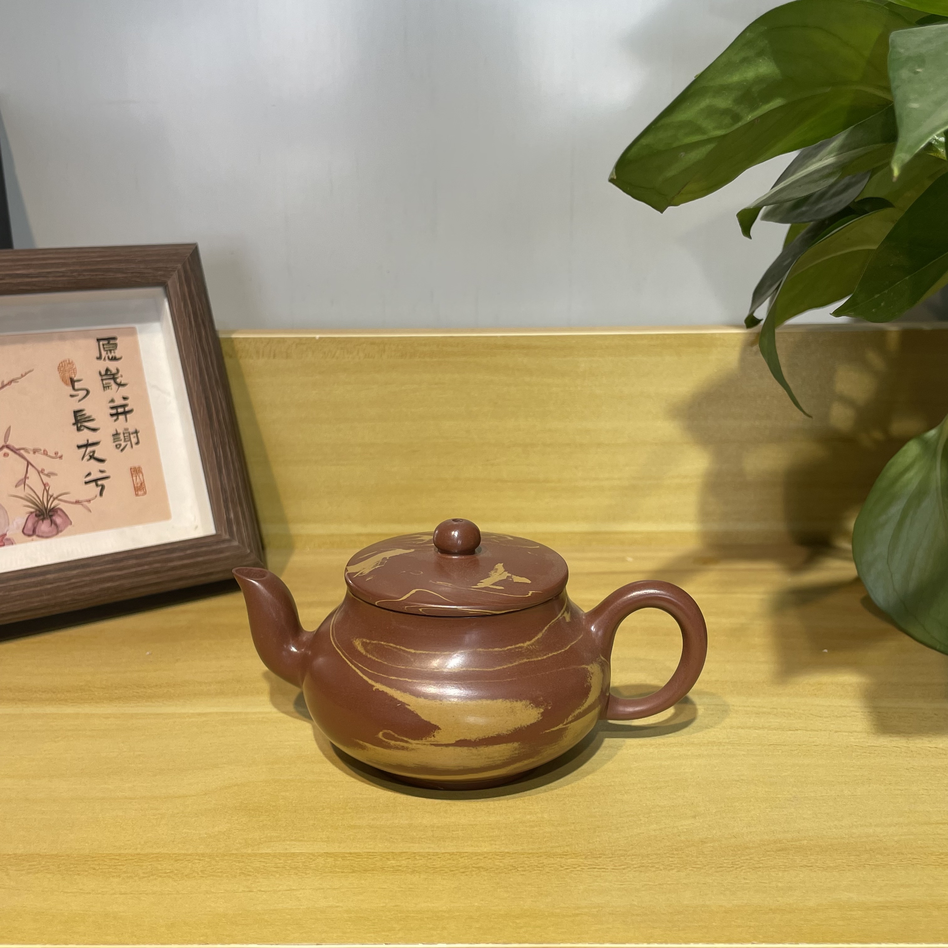 泡茶壶手工绞泥原矿朱泥君德壶正宗潮州手拉壶功夫茶器茶壶全手工
