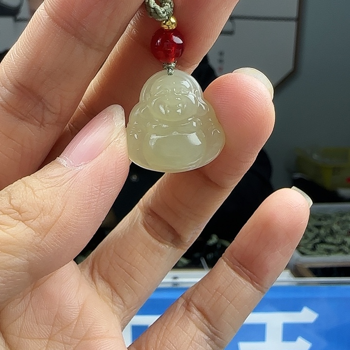 和田玉未镶嵌颈饰15mm