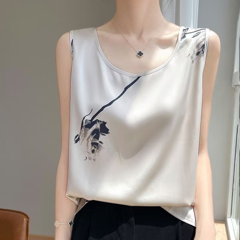 2025夏季新款大码女装服饰白色打底外穿内搭女士上衣吊带背心女夏