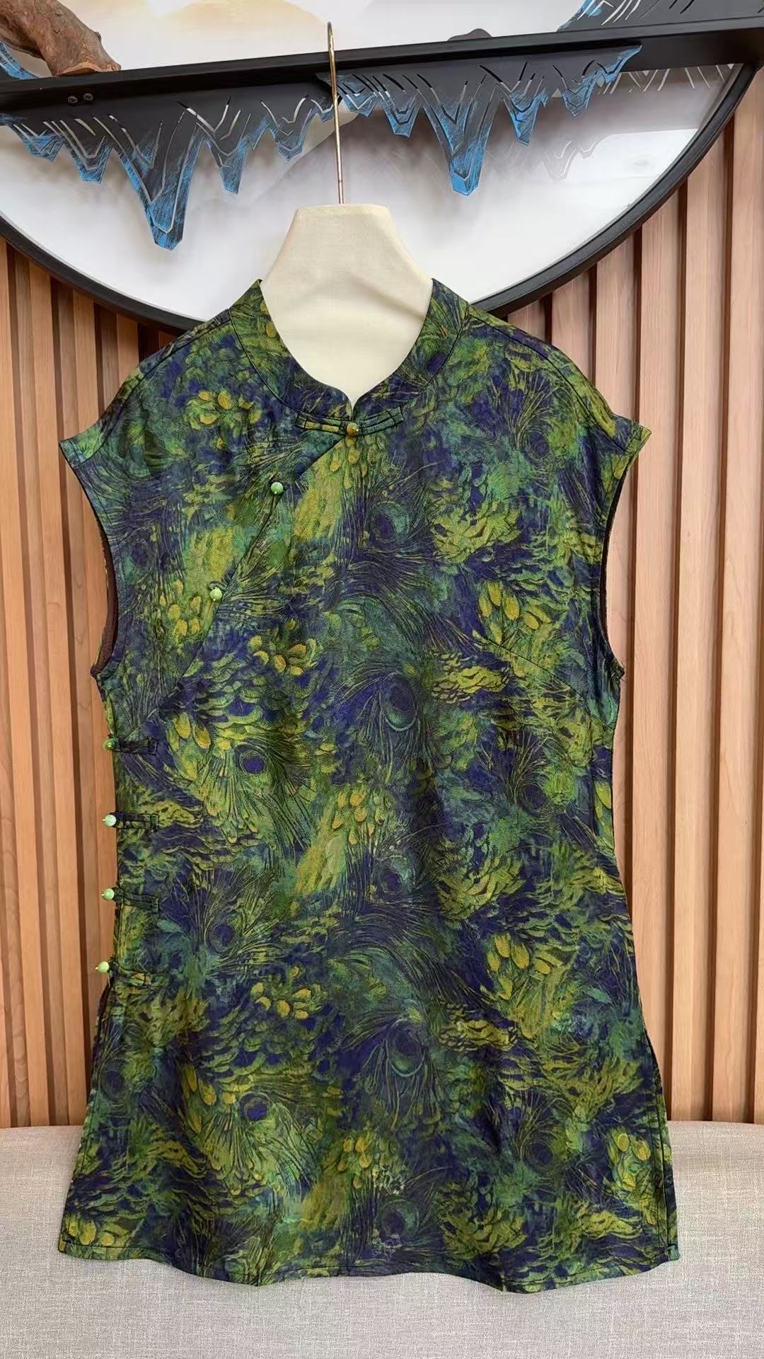 羽飞-常规款国风上衣无袖新中式3506