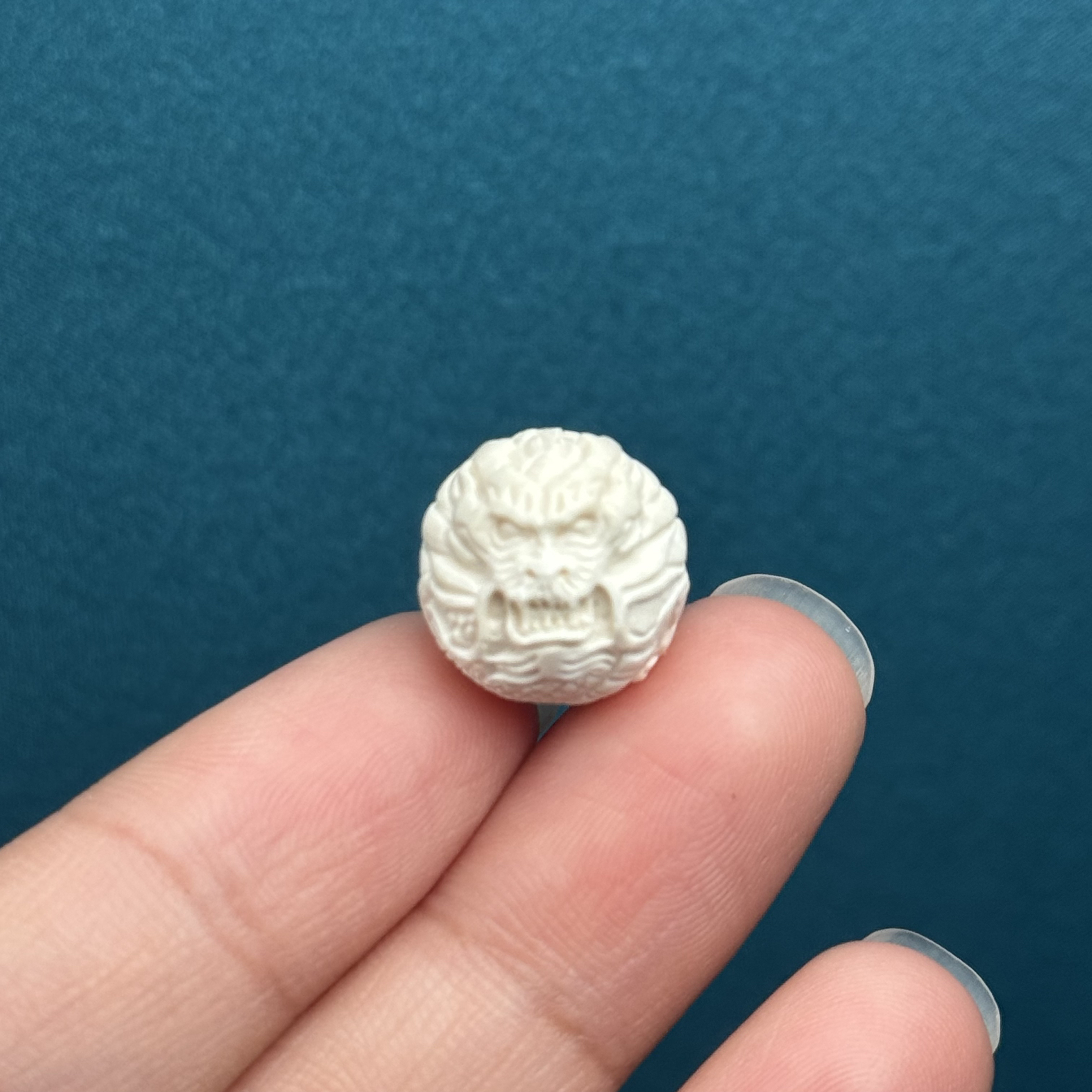 D60-06天然猛犸牙雕刻龙珠13.5mm一物一图支持鉴定