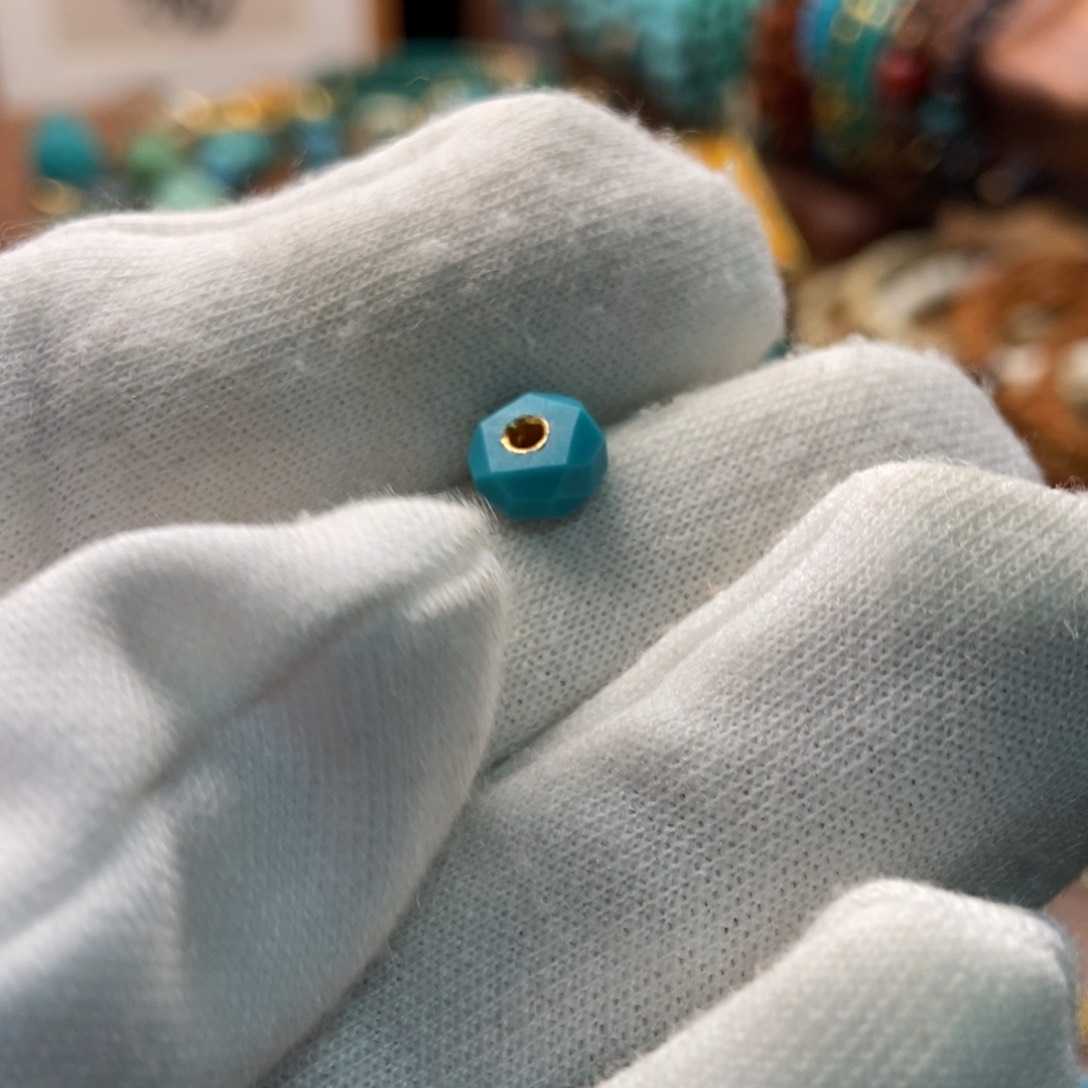 绿松石珠宝奇石未镶嵌7.5mm