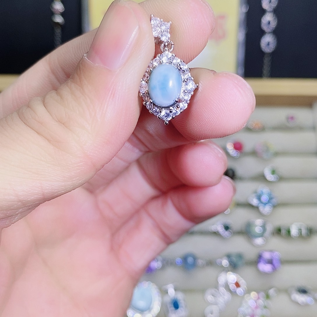 未镶嵌针钠钙石（海纹石）吊坠(不含链)