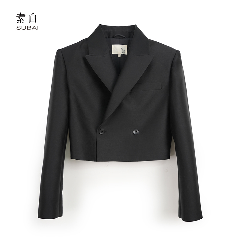 素白新品上新【墨玉】Z01992简约高级感通勤百搭休闲加厚羊毛西装