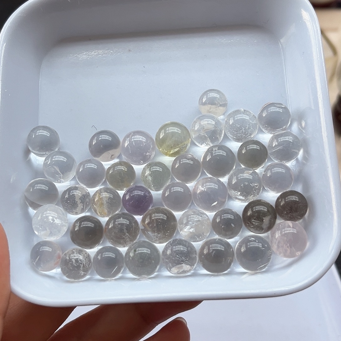 未镶嵌珠宝半成品水晶51白水晶单珠