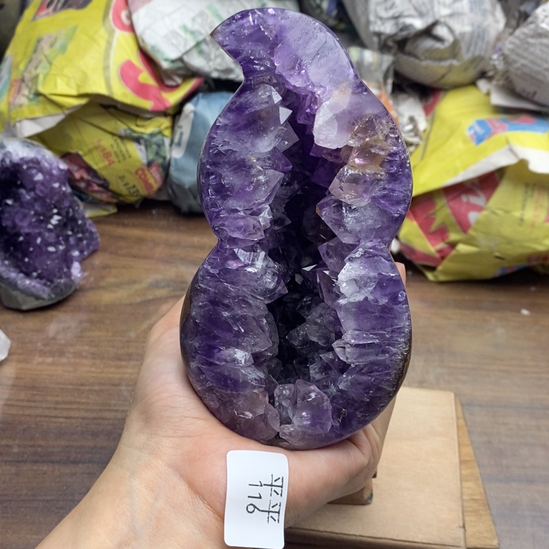 紫晶珠宝半成品未镶嵌