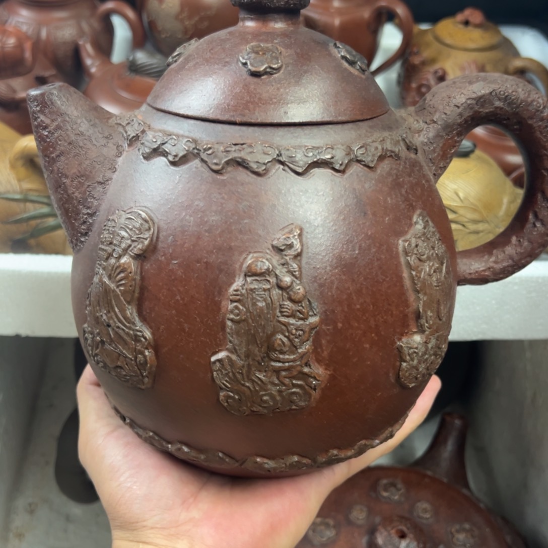 茶壶紫砂宜兴原矿紫砂壶1800毫升容量