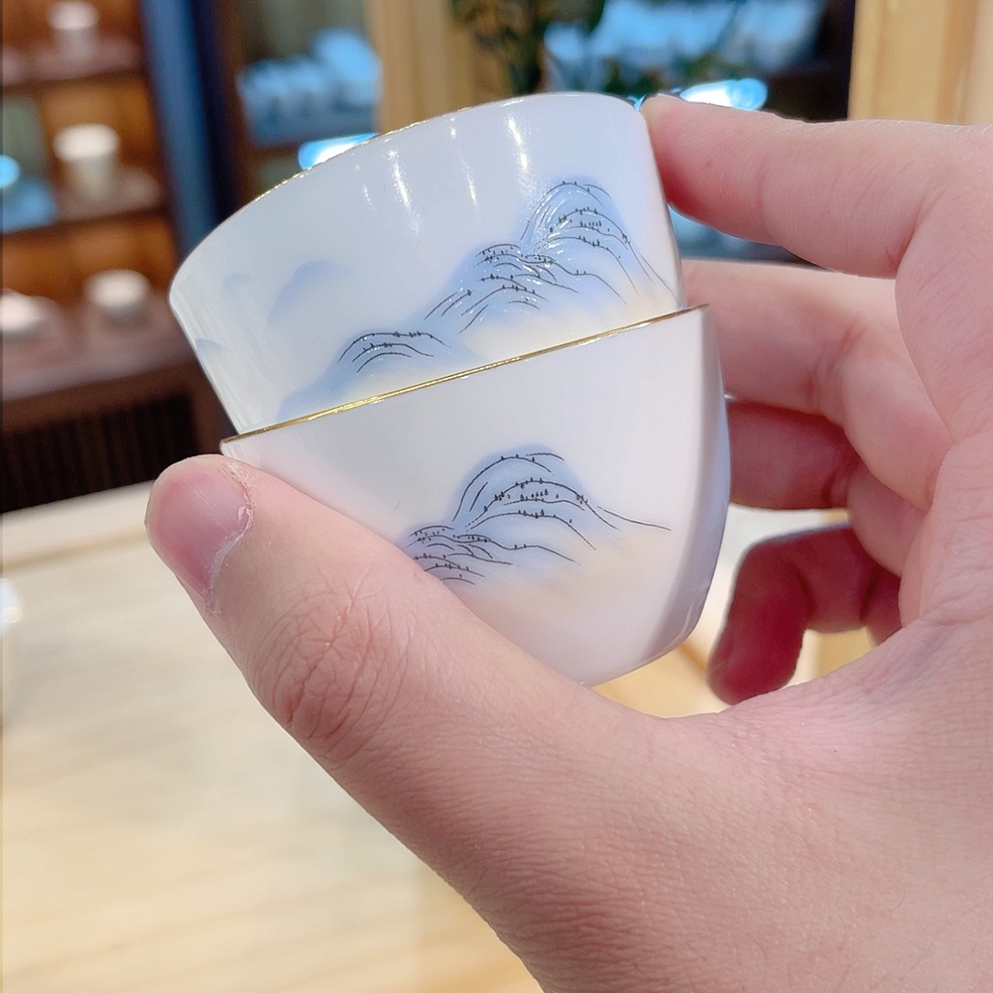 杯羊脂玉瓷羊脂玉瓷