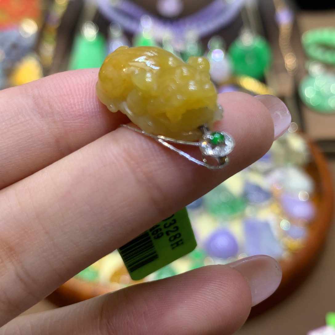 【闪购商品】翡翠18K金镶嵌颈饰翡翠